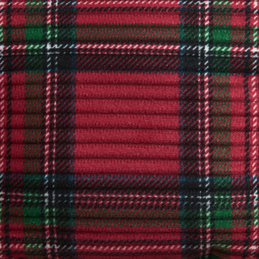 Dog Bed, Cat Bed, Puppy Bed, Plush Cuddle Bed for Small Breeds, 18" X 16", Red and Black Plaid