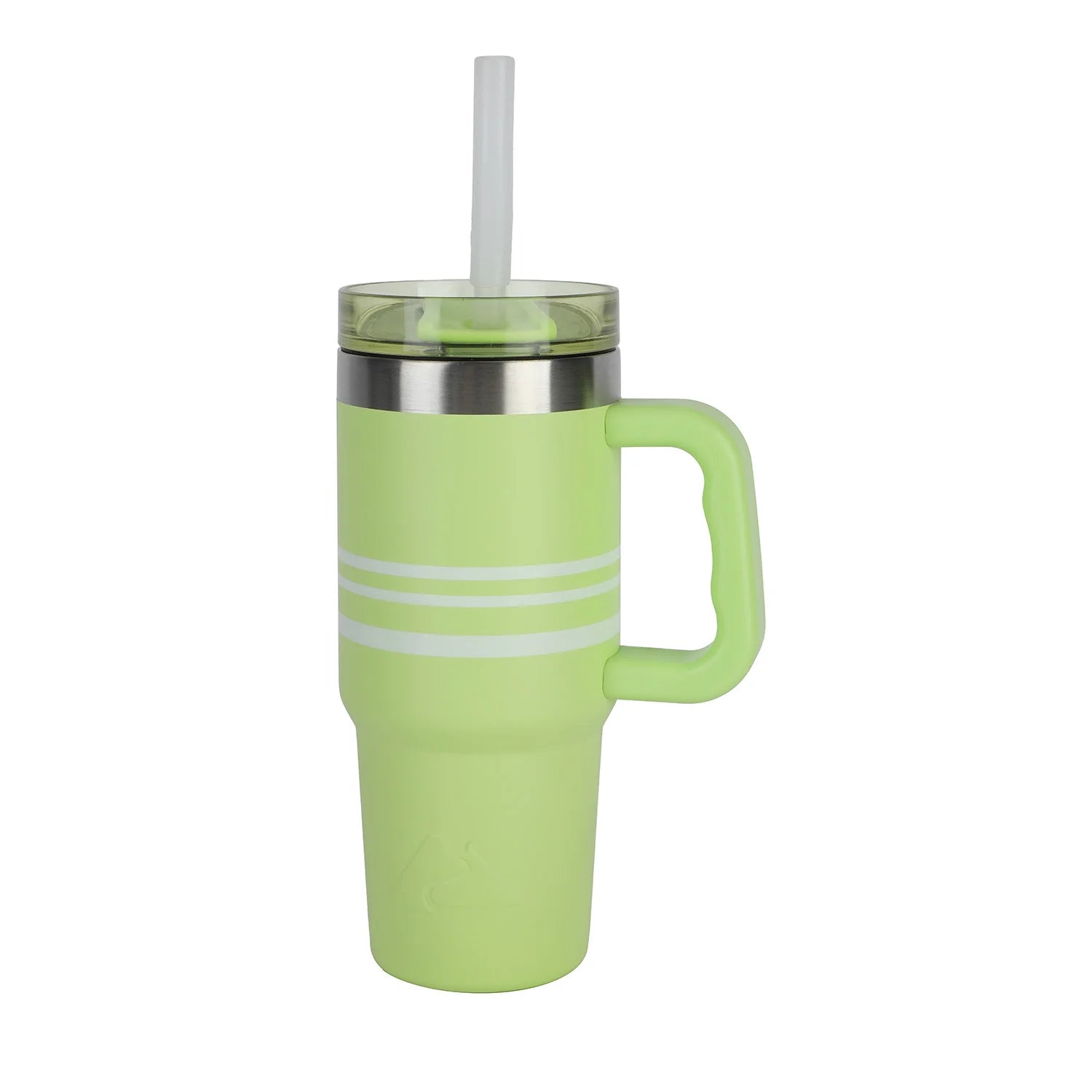 18 Oz Tumbler with Handle, Stripe Sonic Lime