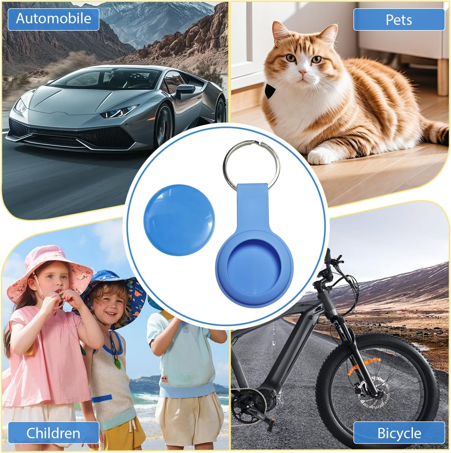 GPS Tracker for Vehicles,Cars,Kids & Pets,Real-Time Location Updates,No SIM Card No Subscription,Long Standby Waterproof GPS Tracking Device for Dogs, Elderly & Valuables (Android & Ios)