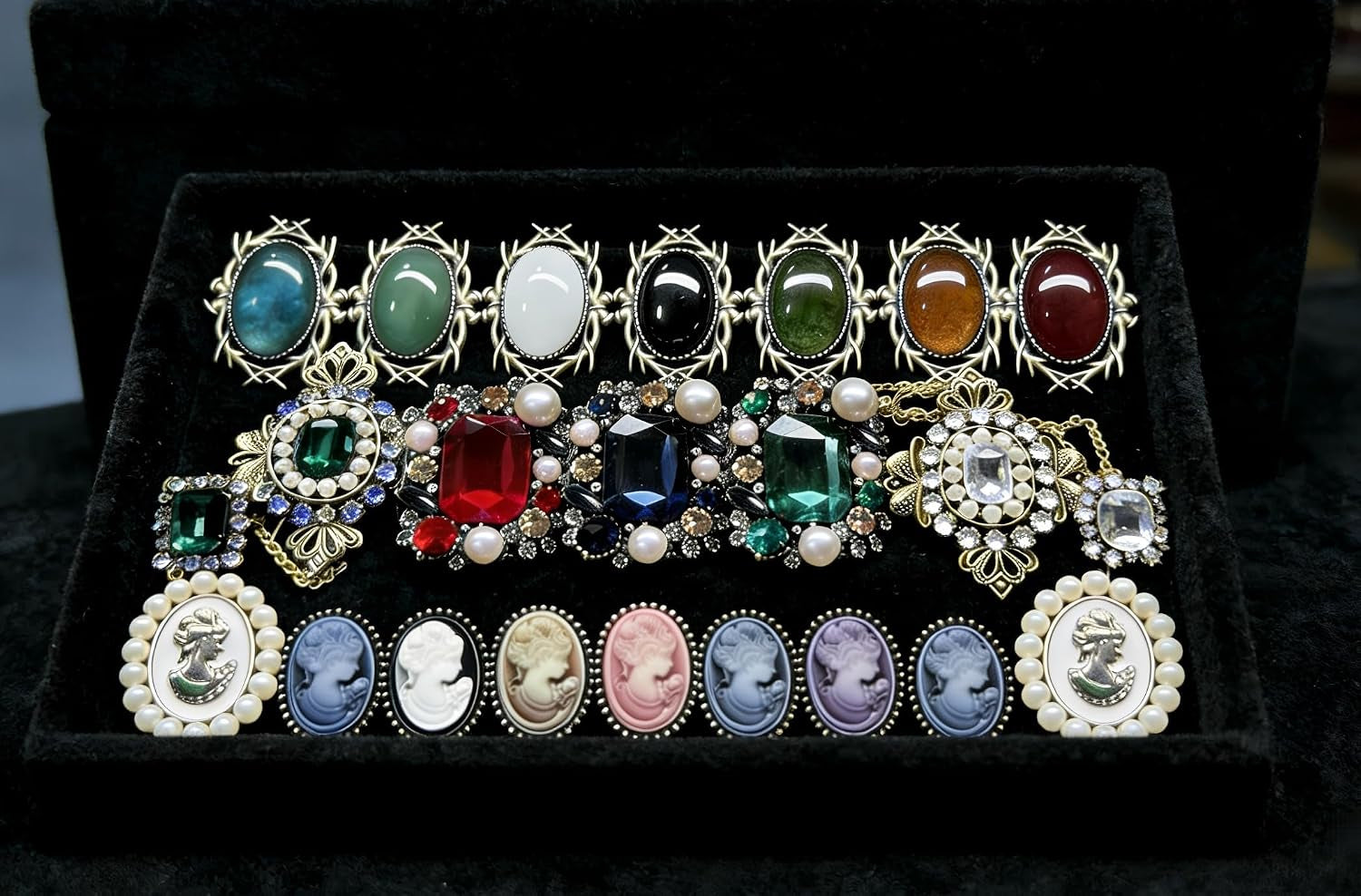 Mystery Jewelry Jar for Women, 40-45 Piece Gothic Jewelry Box Includes Necklaces, Earrings, Rings, Bracelets, Brooches, Unique Birthday Gifts for Women