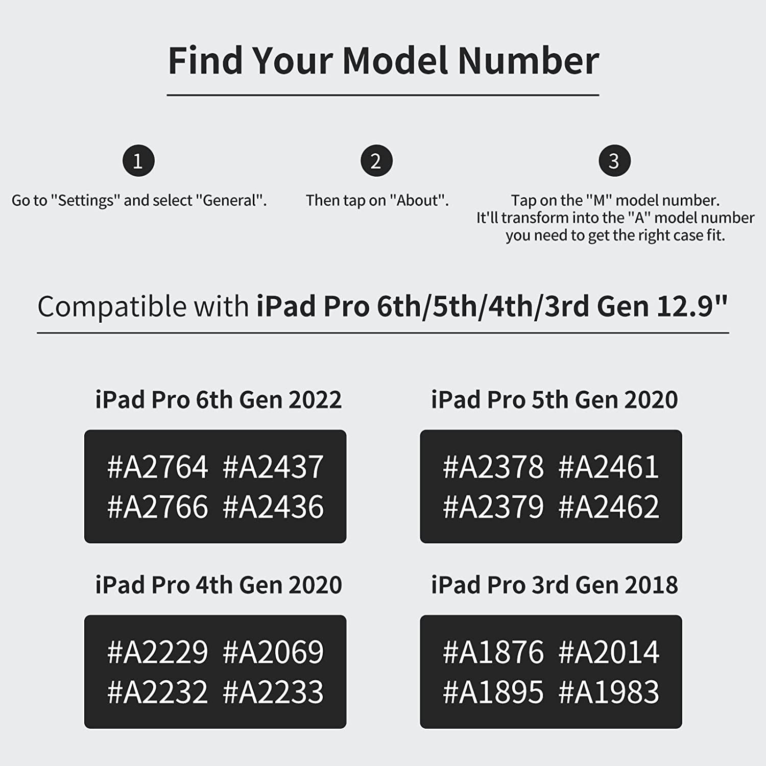 Premium  iPad Pro 12.9 Case (2022/2021/2020/2018) - Slim Folio Stand Cover with Pencil Holder, Shockproof Soft TPU Back, Auto Sleep/Wake, Vegan Leather