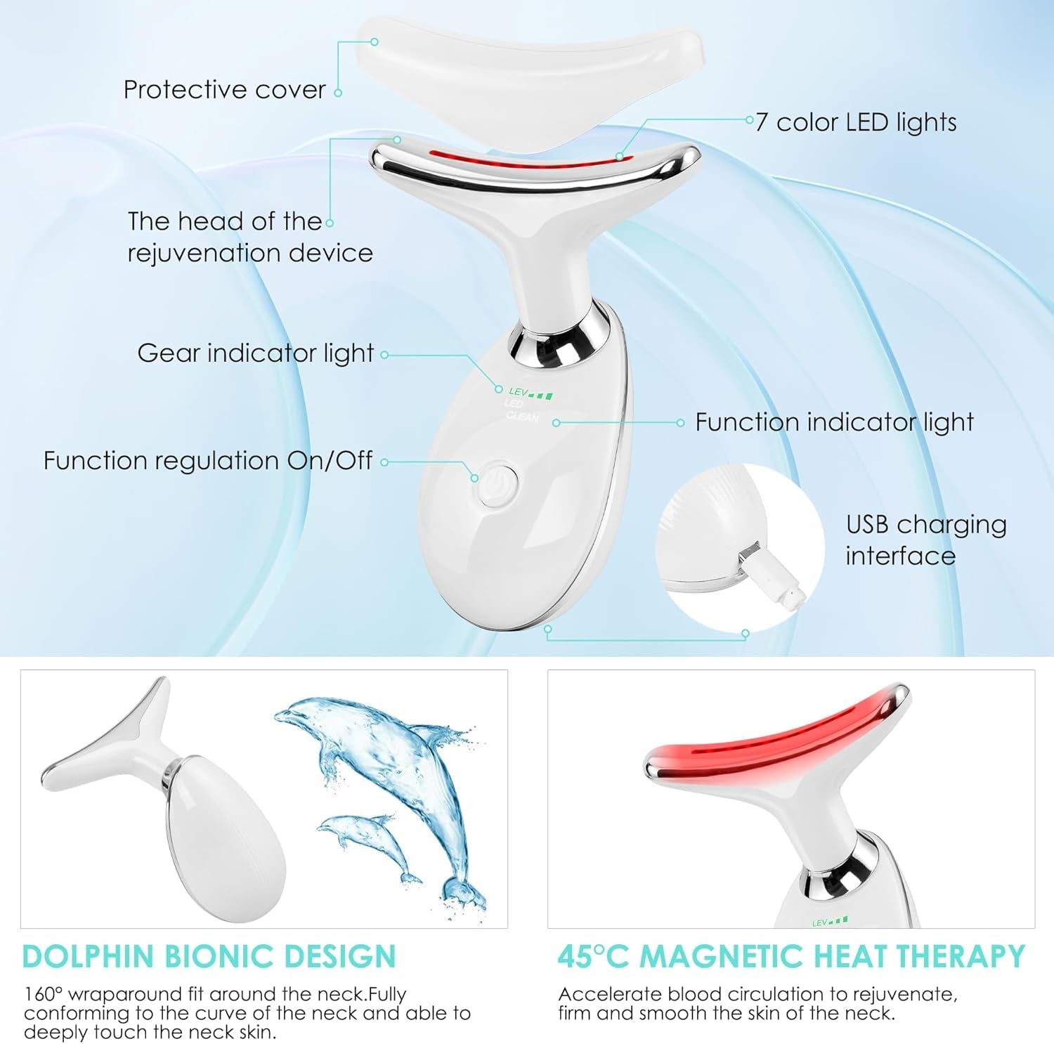 Revitalize Your Skin with the 7-Color Facial Massager Wand - Perfect Gift for Birthdays, Christmas, Mother's Day, and More!