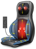 Shiatsu Neck Back Massager, 2D/3D Kneading Massage Chair Pad, Heating Compression Seat Cushion Massagers, Father'S Day Gifts - Black