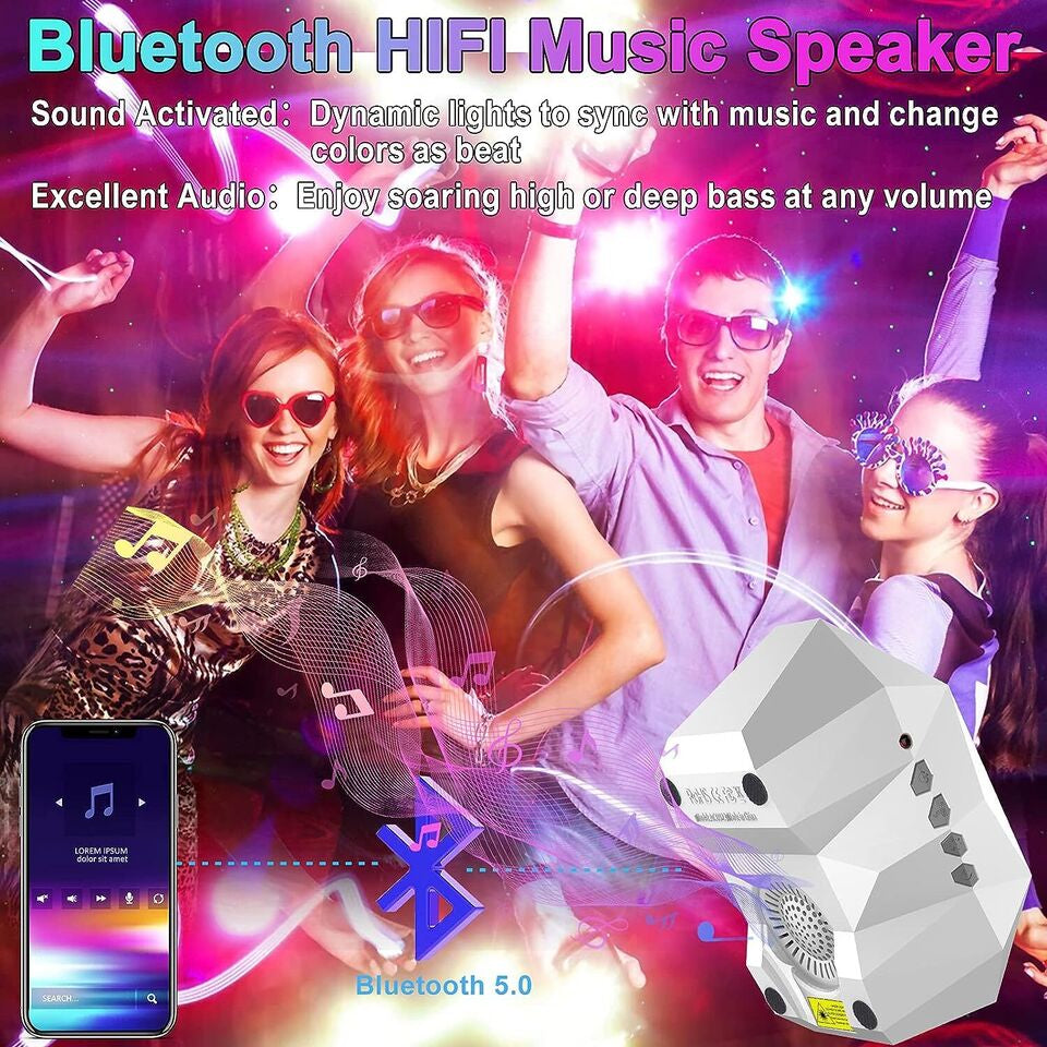 Enchanting Star Projector with Bluetooth Speaker & Remote - Experience the Northern Lights Aurora at Home!