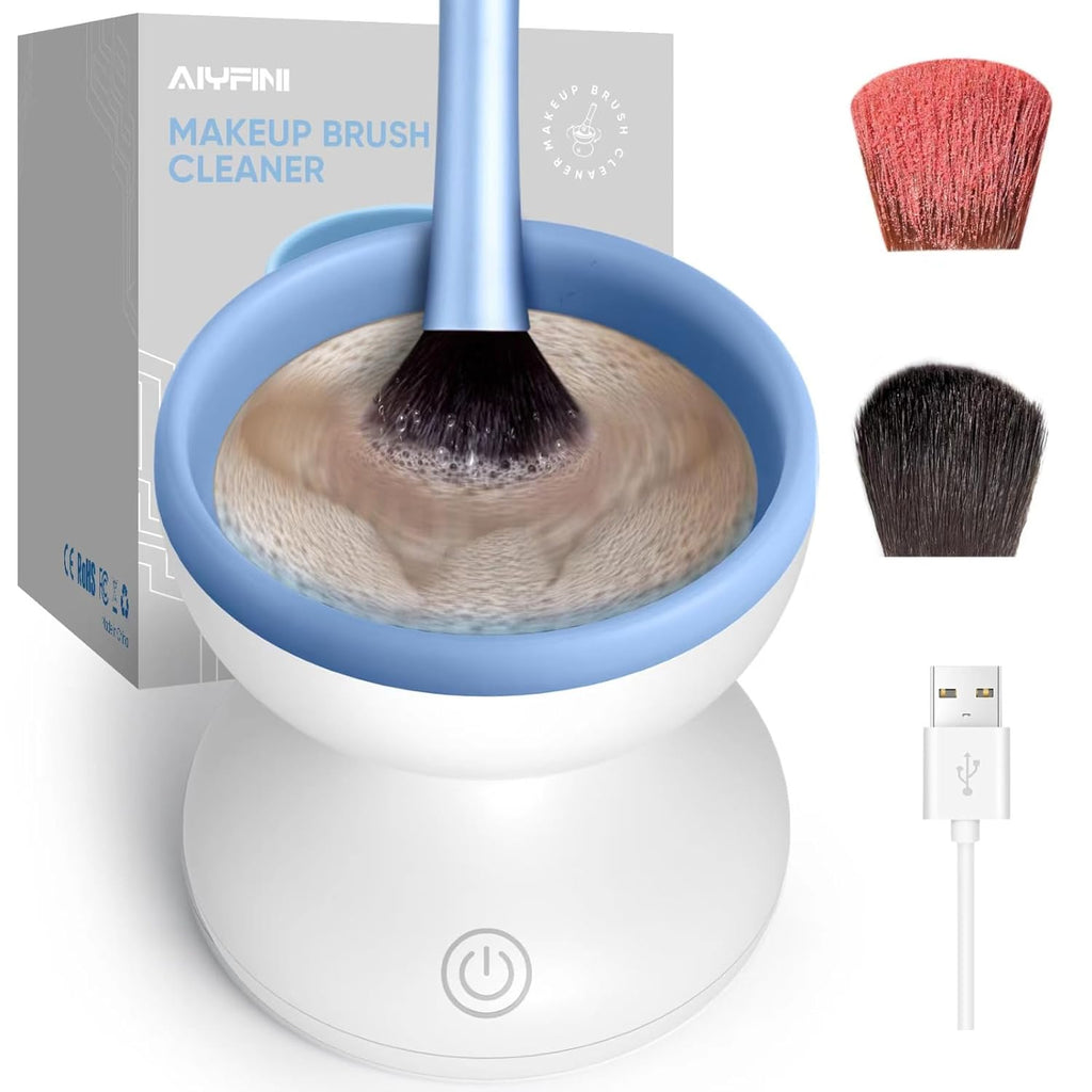 Electric Makeup Brush Cleaner - Professional Kabuki & Foundation Brush Cleaning Tool - Perfect Gift for Women & Stocking Stuffers