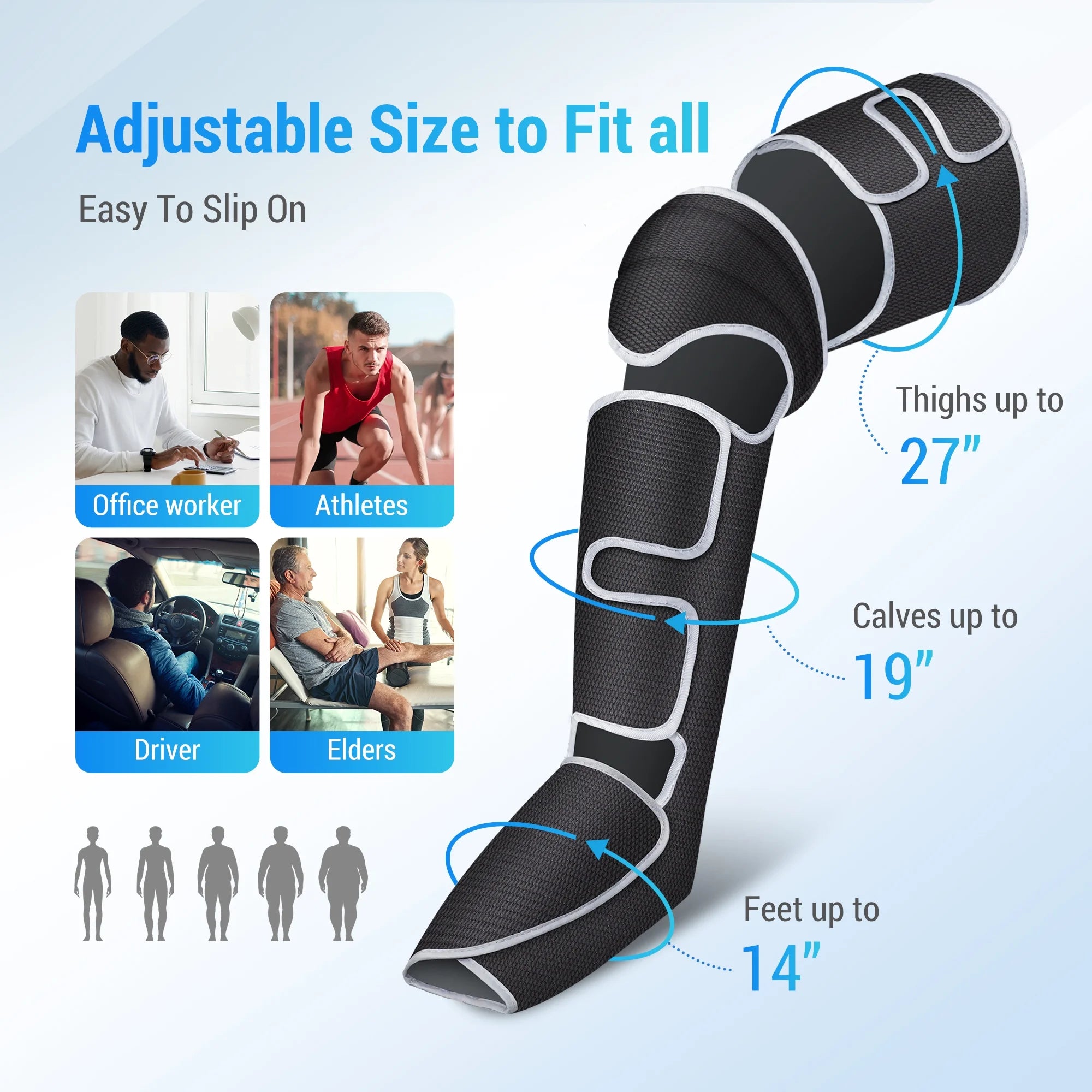 Ultimate  Leg Massager with Heat - Air Compression Calf, Knee & Foot Relief Boots - Perfect Mother's Day Gift for Circulation & Pain Relief