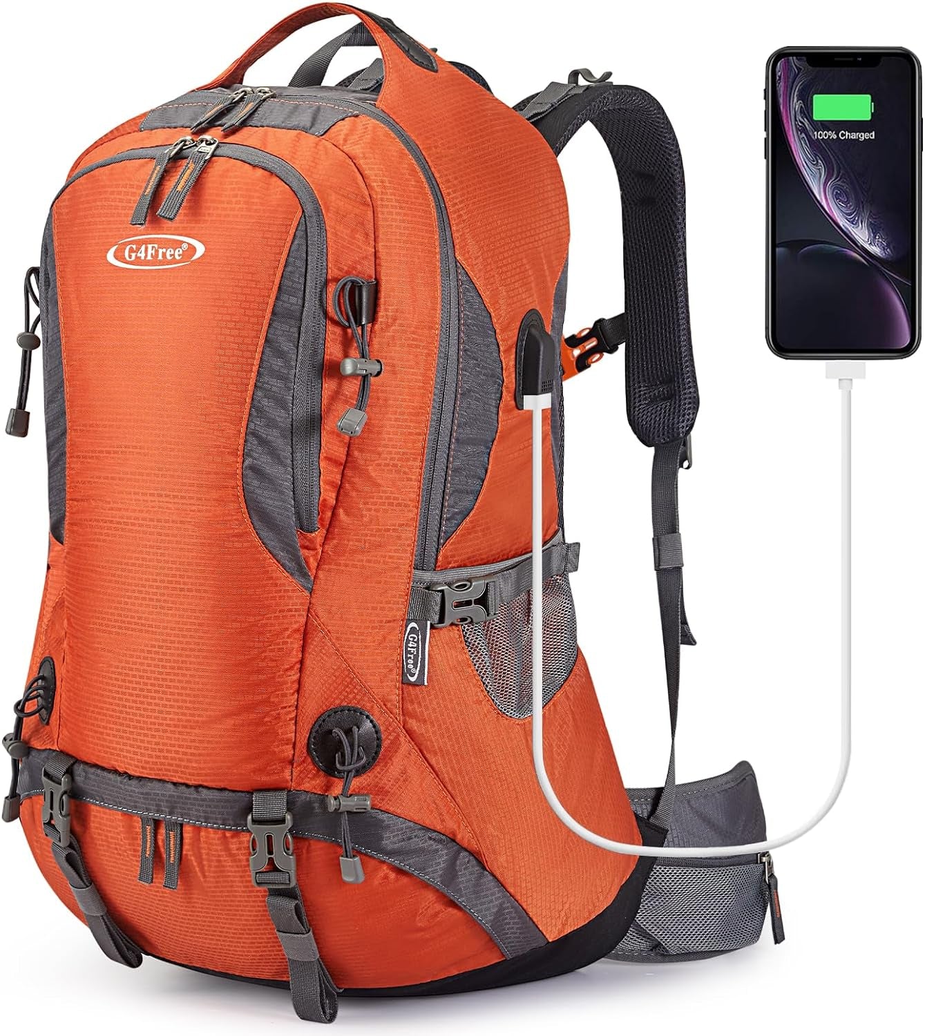 50L Hiking Backpack Waterproof Daypack Outdoor Camping Climbing Backpack with Rain Cover for Men Women