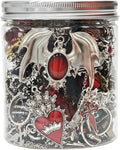 Mystery Jewelry Jar for Women, 40-45 Piece Gothic Jewelry Box Includes Necklaces, Earrings, Rings, Bracelets, Brooches, Unique Birthday Gifts for Women