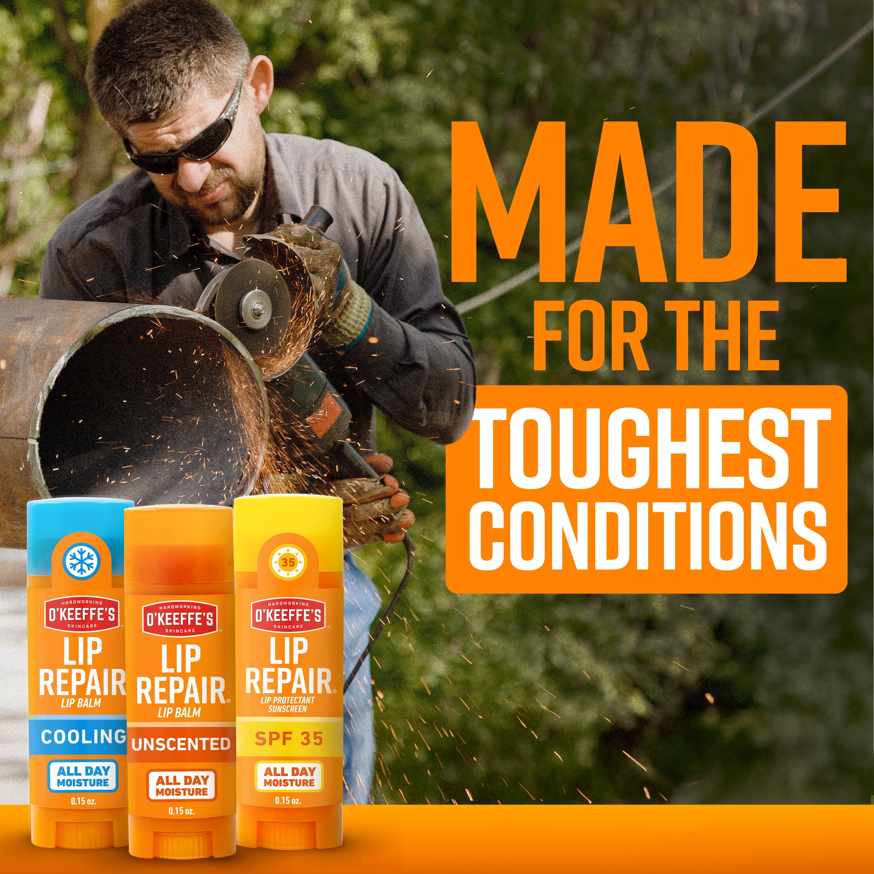 Lip Repair Variety Pack: Cooling, SPF, Original - Three 0.15Oz Lip Balm Sticks