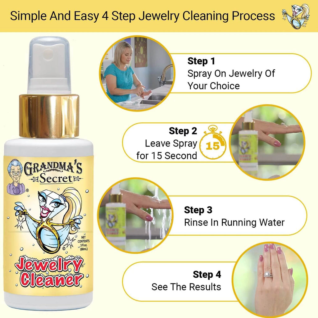 Revitalize Your Jewelry with  Jewelry Cleaner Spray - 3 Pack of 3oz Tarnish Remover for Gold & Silver