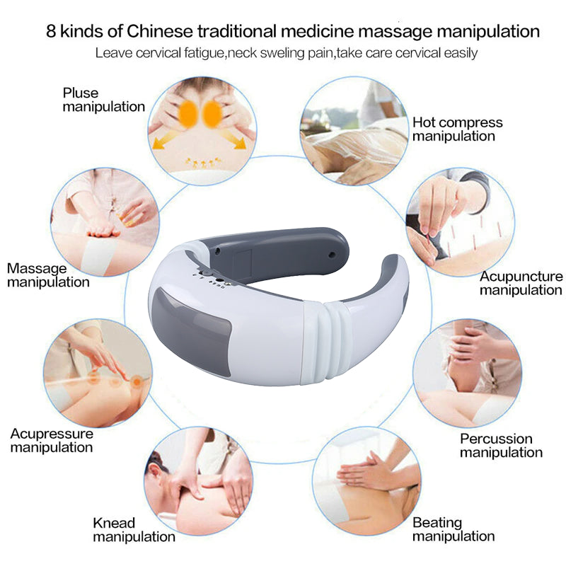 Revitalize Your Neck with the Electric Cervical Pulse Massager - Magnetic Therapy for Ultimate Muscle Relaxation!