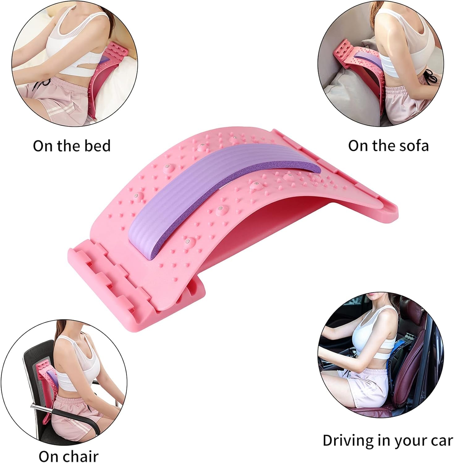 Back Cracking Device 4 Level – 360Lb Heavy-Duty Capacity Back Stretcher for Lower Back Spine Pain Relief, Chiroboard Stretcher Spine Board Chirosnap Back Cracker Stretcher Popping Board Massager Tool…