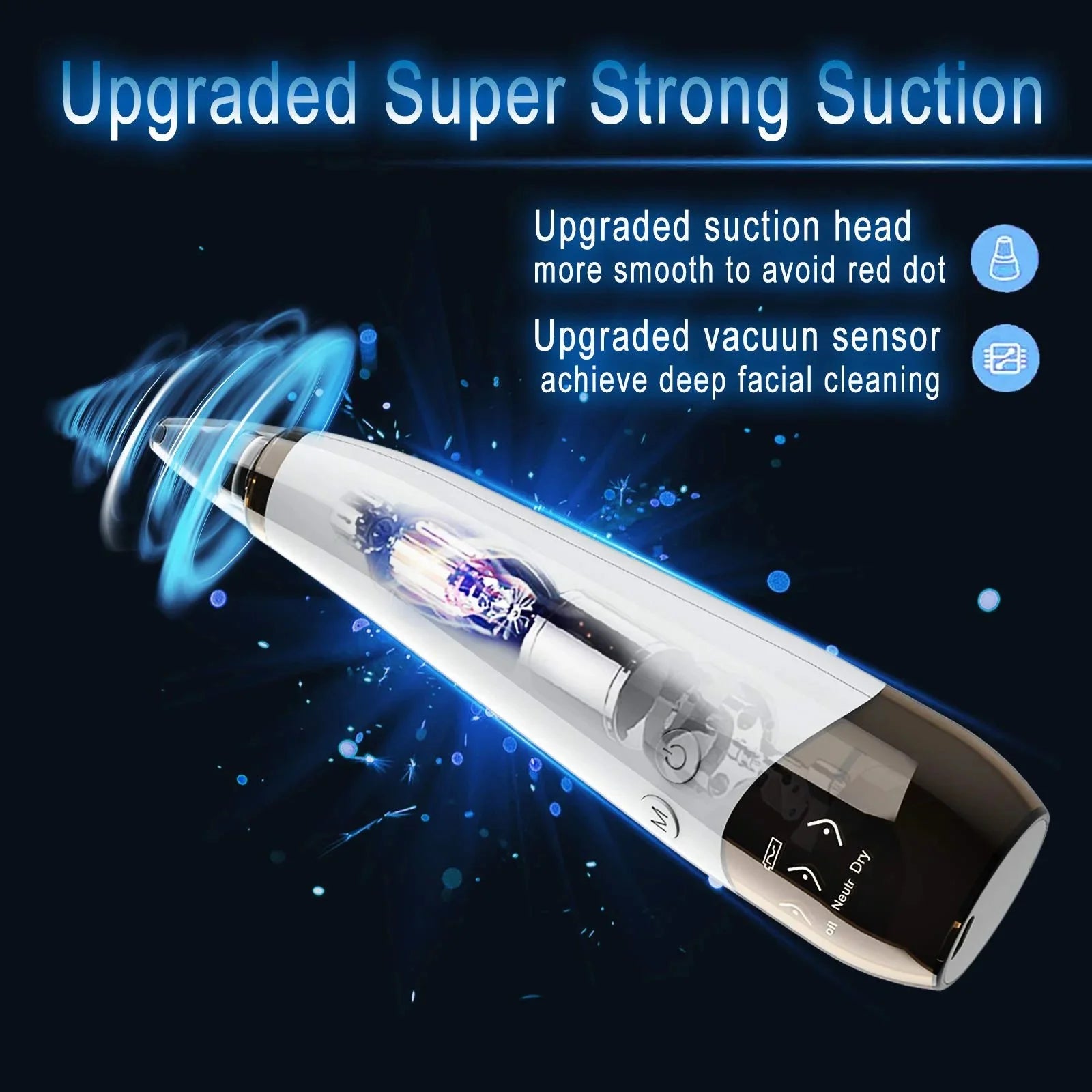 Advanced Blackhead Remover Vacuum - USB Rechargeable Pore Cleaner with 5 Probes for Flawless Skin