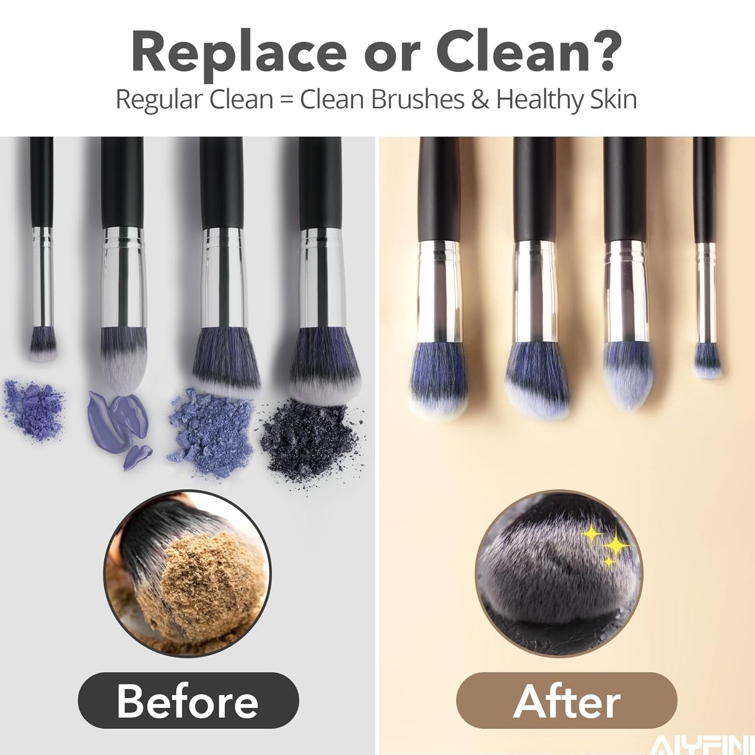 Electric Makeup Brush Cleaner - Professional Kabuki & Foundation Brush Cleaning Tool - Perfect Gift for Women & Stocking Stuffers