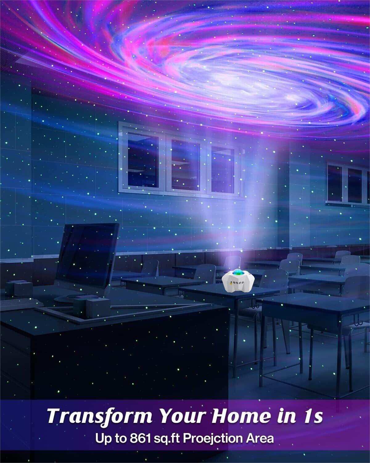 Enchanting Star Projector with Bluetooth Speaker & Remote - Experience the Northern Lights Aurora at Home!