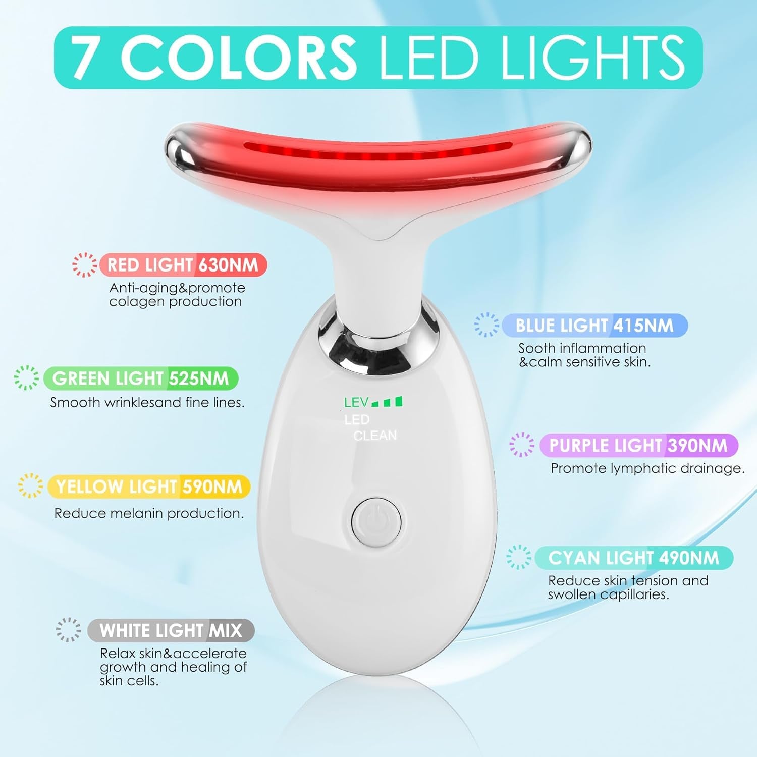 Revitalize Your Skin with the 7-Color Facial Massager Wand - Perfect Gift for Birthdays, Christmas, Mother's Day, and More!