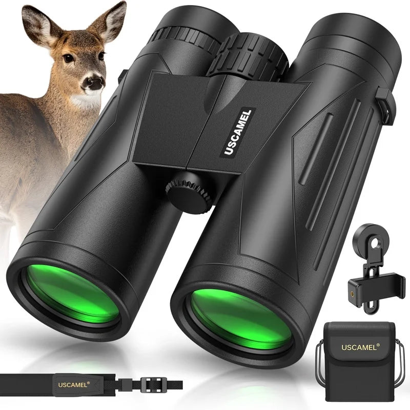 12X42 Waterproof Binoculars - HD Low Light Vision for Hunting, Bird Watching, Travel & Outdoor Adventures
