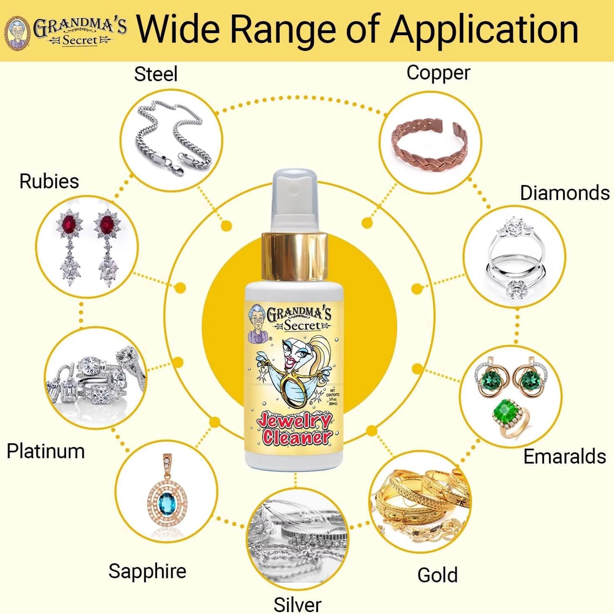 Revitalize Your Jewelry with  Jewelry Cleaner Spray - 3 Pack of 3oz Tarnish Remover for Gold & Silver