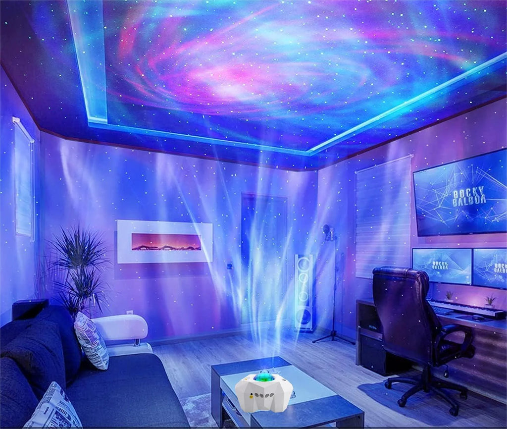 Enchanting Star Projector with Bluetooth Speaker & Remote - Experience the Northern Lights Aurora at Home!
