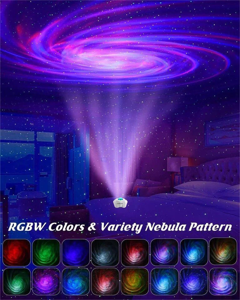 Enchanting Star Projector with Bluetooth Speaker & Remote - Experience the Northern Lights Aurora at Home!
