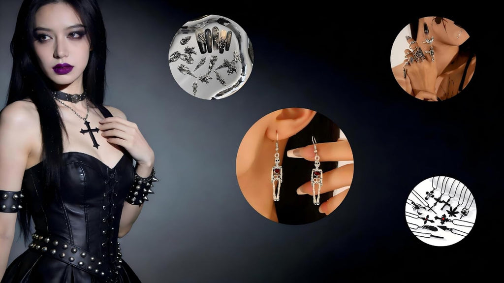 Mystery Jewelry Jar for Women, 40-45 Piece Gothic Jewelry Box Includes Necklaces, Earrings, Rings, Bracelets, Brooches, Unique Birthday Gifts for Women