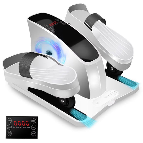 under Desk Elliptical Machine, Ellipse Leg Exerciser for Seniors Fully Assembled, Quiet & Portable Electric Seated Pedal Exerciser with Remote Control Adjustable Speeds