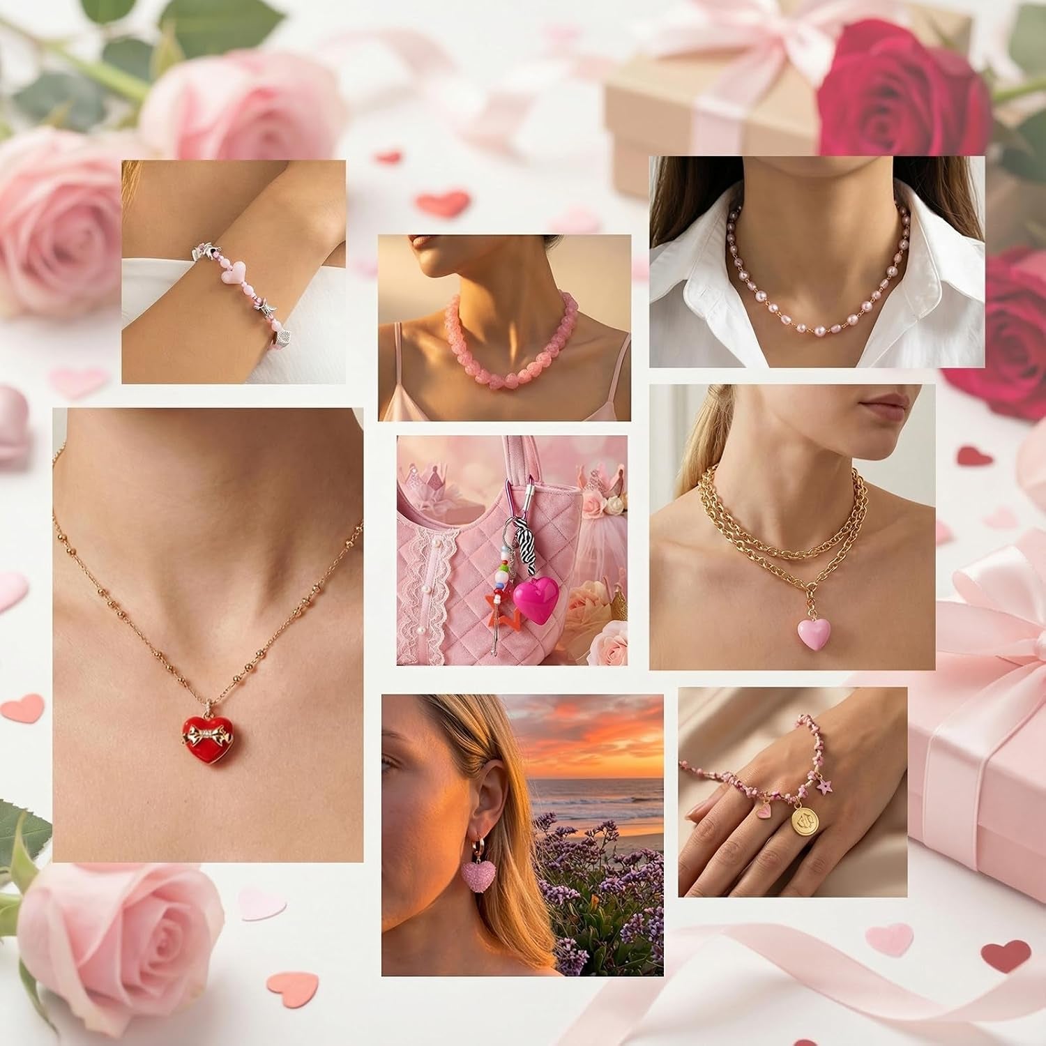 Mystery Jewelry Jar, 60Pcs Gold & Sterling Silver Mystery Box, Dainty Necklace Earrings Rings Bracelets DIY Pendants Jewelry Set, Surprise Jewelry Jar Unique Birthday Gifts for Her