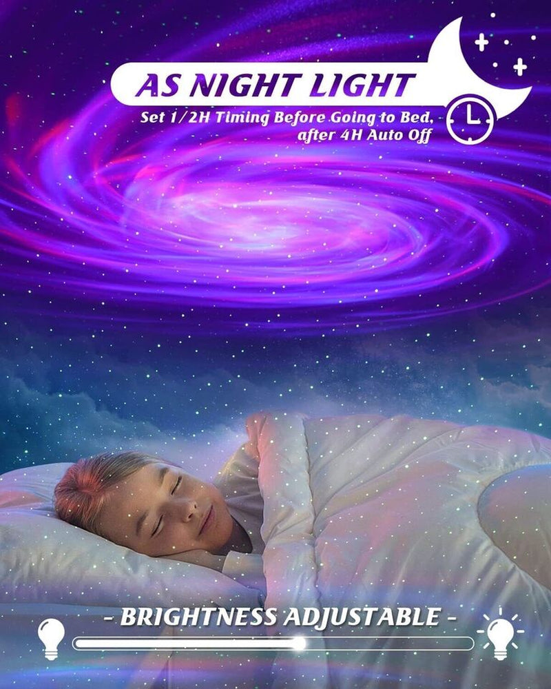 Enchanting Star Projector with Bluetooth Speaker & Remote - Experience the Northern Lights Aurora at Home!