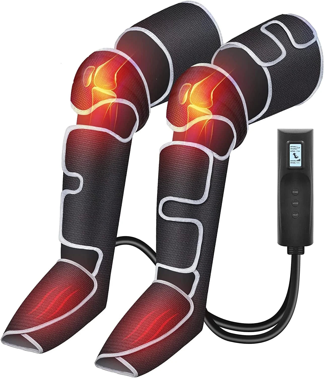 Ultimate  Leg Massager with Heat - Air Compression Calf, Knee & Foot Relief Boots - Perfect Mother's Day Gift for Circulation & Pain Relief